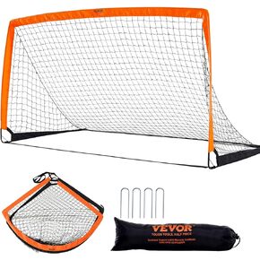 VEVOR Portable Soccer Goal, 6.5x3.25 ft Kids Backyard Soccer Net, Foldable Pop Up Practice Soccer Net, Mini Youth Training Soccer Goal Set, All-Weather Indoor Outdoor Soccer Goals with Carry Bag in Kuwait