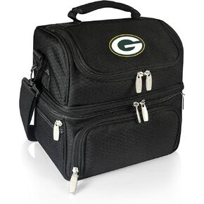 PICNIC TIME Black Green Bay Packers Pranzo Lunch Tote