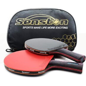 Senston Professional Table Tennis Paddles Advance Intermediate Ping Pong Paddles Set of 2, Table Tennis Racket with Carry Case