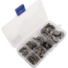 Woodruff Key Assortment, 80Pcs Woodruff Key, Stainless Steel Woodruff Key for Home Use Shaft Different Requirements