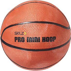SKLZ Pro Mini Hoop 5-Inch Rubber Basketball, Orange
