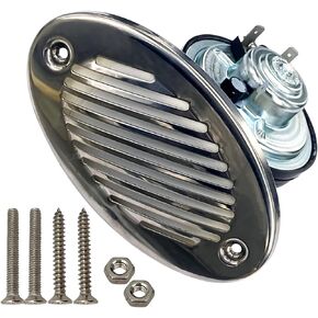 5190512 Boat Horns 316 Stainless Steel 12V 125DB Waterproof Marine Horn Sound Bright With two types of 316 stainless steel mounting screws