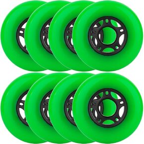 8-Pack Inline Skate Wheels Outdoor Indoor Roller Blade Wheels 85a Roller Hockey Wheels 64mm 70mm 72mm 76mm 80mm Inline Wheels Replacement for RipStik, Luggage, Scooter, etc