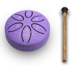 Mini Steel Drums 3-Inch 6-Note Sound Healing Steel Tongue Drum Kit,Handpan Drum, Worry-Free Drum, Worry-Free Drum for for Teens Adults Beginner Yoga Meditation (Black) in Kuwait