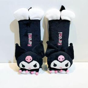 Kawaii Car Seat Belt Strap Cover, Cute 2 Pieces Set Anime Seat Strap Neck Protector Car Decorations for Women (Frog)