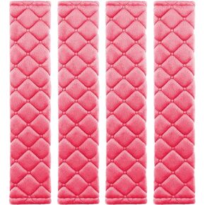 4 Pack Universal Car Seat Belt Pads, Adult Seat Belt Shoulder Strap Covers Harness Pad for Car/Bag,Soft Comfort Helps Protect You Neck Shoulder from The Seat Belt Rubbing（Black）