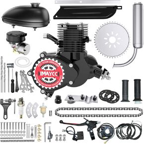 IMAYCC 100cc Bicycle Engine Kit 2 Stroke Motorized Bike Motor Kit for 26" to 28" Bicycles Petrol Gas Powered Bicycle Motor Kit (Black)