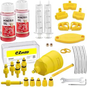 Bike Brake Bleed Kit, Bicycle Bleeder Hydraulic Disc Brake Bleed Kit Tool for Shimano, TEKTRO Hydraulic Disc Brakes, Including High Performance Mineral Brake Fluid