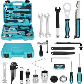 DURATECH Bike Repair Kit, Bicycle Tool Kit with Carry Case, Bike Accessories for Repairing Tyres, Brakes, Chains, Pedal, Mountain Bike & Road Bike Maintenance, Great Gift for Men, Women