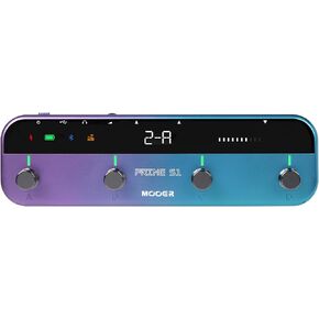 معالج MOOER S1 متعدد التأثيرات، دواسات جيتار كهربائية ستيريو مع وحدة تحكم لاسلكية لمفتاح القدم 2 في 1 126 موالف تأثيرات الجيتار 10 ميترونوم 40 آلة طبل 80 ثانية وتسجيل USB OTG