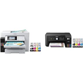 طابعة Epson EcoTank Pro ET-16650 اللاسلكية ذات التنسيق الواسع والمتعددة الإمكانات Supertank مع ماسح ضوئي وناسخة وفاكس وإيثرنت، باللون الأبيض