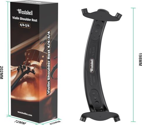Violin Shoulder Rest, Foam Shoulder Rest for 3/4-4/4 size, Collapsible and Height Adjustable Feet Violin Universal Type Violin Parts Soft Easy to Use in Kuwait
