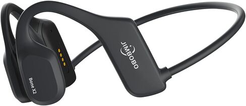 Bluetooth Bone Conduction Headphones, JIMBOBO Open Ear Wireless Earphones with 8GB Memory MP3 Player, Noise Cancelling Mic, IP68 Waterproof Sport Headset for Swimming, Running, Fitness, Yoga (Black) in Saudi Arabia