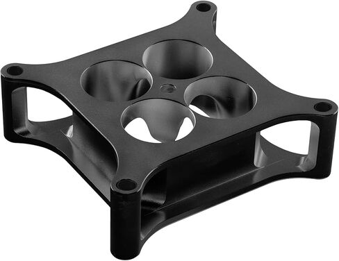 Alumimum Anodized Black 4150 Carburetor Spacer 1'' Tall Square Bore 4 Holes Tapered Manifold Carburetor Spacer in Kuwait