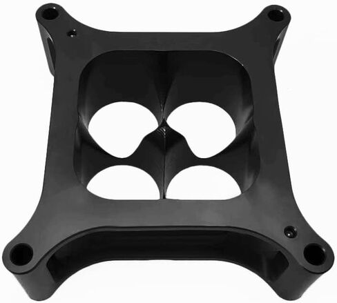 Alumimum Anodized Black 4150 Carburetor Spacer 1'' Tall Square Bore 4 Holes Tapered Manifold Carburetor Spacer in Kuwait