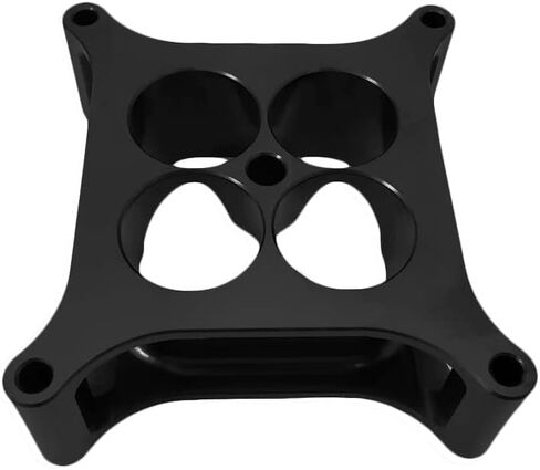Alumimum Anodized Black 4150 Carburetor Spacer 1'' Tall Square Bore 4 Holes Tapered Manifold Carburetor Spacer in Kuwait