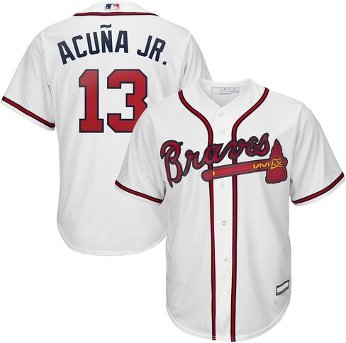 Ronald Acuna Jr. Atlanta Braves MLB Kids 4-7 White Home Player Jersey in Saudi Arabia