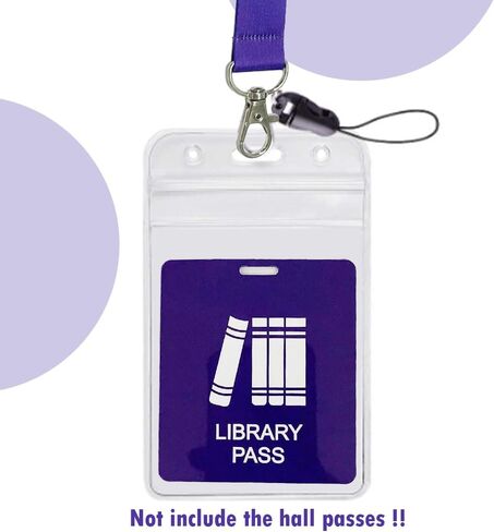 Hall Pass Lanyards with Card Holders, School Classroom Passes Lanyard Set for Teacher Parents (10 x Boy's Bathroom) in Kuwait