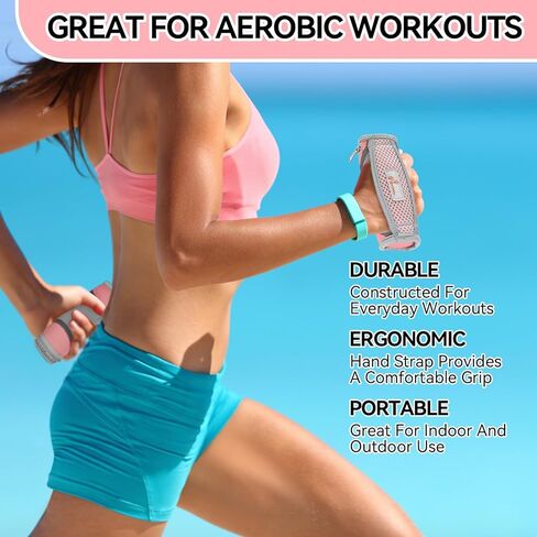 Sportneer Hand Weights Set, Detachable Walking Weight of 2 (1lbs or 2lbs Each) Soft Dumbbells Sets for Women Men Walking Dumbbell with Hand Strap for Workout Running Physical Therapy Aerobics in Saudi Arabia