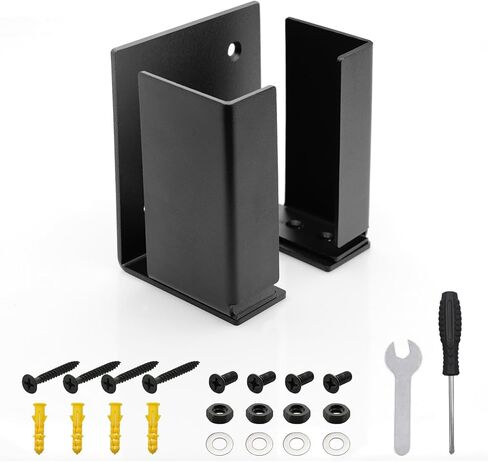 EV Charger Holder - Universal Metal EV Charging Box Wall Mount Bracket for J1772 EV Mobile Charging Box & Tesla Chargers, Adjustable fits Different Size Electric Car Charger Control Box - Black in Kuwait