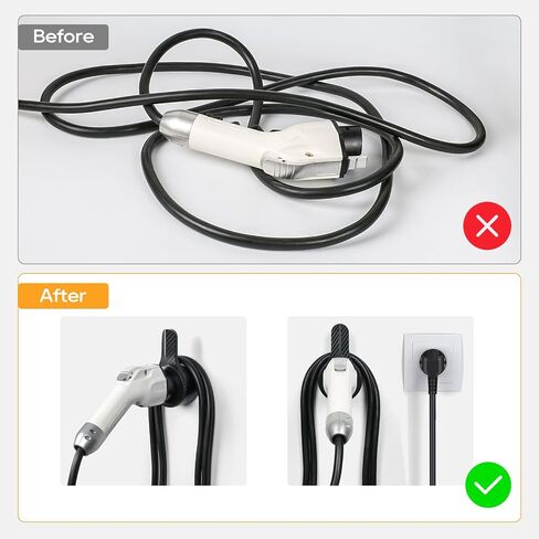 DASANRAO Electric Car Charger Holder Wall Mount for J1772,Charging Cable Holder, Electric Vehicle Charger Dock,EV Charge Cable Organizer,EV Cord Plug Holder,J1772 in Saudi Arabia