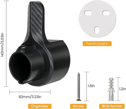 DASANRAO Electric Car Charger Holder Wall Mount for J1772,Charging Cable Holder, Electric Vehicle Charger Dock,EV Charge Cable Organizer,EV Cord Plug Holder,J1772 in Saudi Arabia