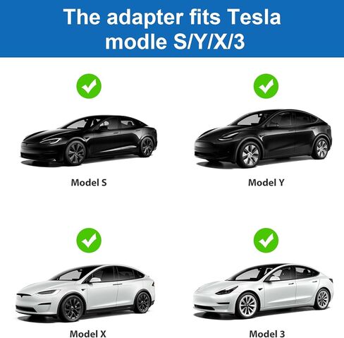 محول شاحن Tesla يفي بمعايير SAE J1772، متوافق مع الطراز 3/Y/S/X، مادة ABS ممتازة صديقة للبيئة لمحول Tesla (فقط لأصحاب Tesla) in Kuwait