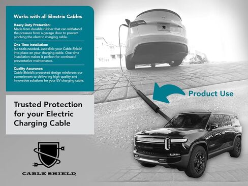 Cable Shield-EV Cable Protector-Garage Door Pass Through-US Made- Providing Durable Protection for Your Charging Cable-See Below for Sizing (XL ID .8") JuiceBox ChargeP J1772 in Saudi Arabia