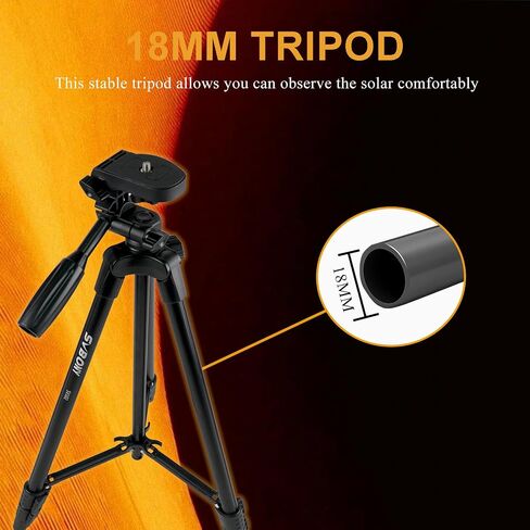 SVBONY SV510 Solar Eclipse Telescope, 60mm Portable Refractor for Solar Eclipses Sunspots, Meets ISO 12312-2:2015 Standard, Travel Telescope Permanently Attached Solar Filter in Saudi Arabia