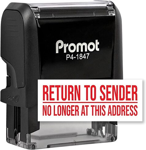 Promot Return to Sender NO Longer at This Address Self Inking Rubber Stamp in Saudi Arabia