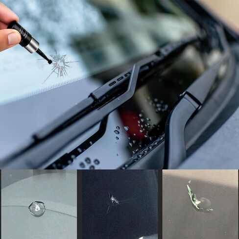 Inarowdz Windshield Repair Kit, 4 PCS Windshield Crack Repair Kit, Windshield Repair Kit for Chips and Cracks, Windshield Chip Repair Kit Quick Fix for Chips, Cracks, Star-Shaped Crack in Saudi Arabia