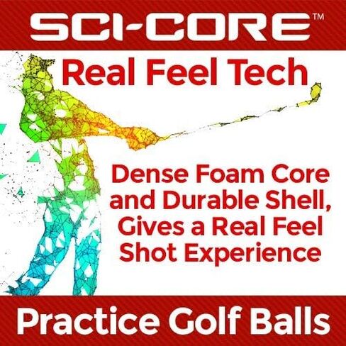 Practice Golf Balls for Kids & Adults - Real-Feel Training Golf Balls - Outdoor & Indoor Golf Practice Balls - Standard Sized (6 Pack) in Saudi Arabia