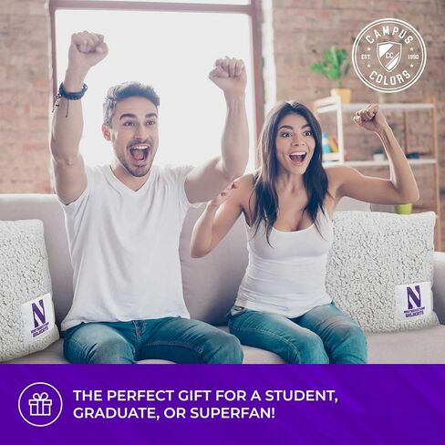 وسادة شيربا ذات لونين من الحرم الجامعي، مقاس 35.56 سم × 35.56 سم، وسادة قطيفة مرخصة رسميًا للمنزل، أو غرفة النوم الجامعية، أو يوم اللعب، وسادة رمي من الصوف الفاترة (القطط البرية الشمالية الغربية - متعددة الألوان) in Kuwait