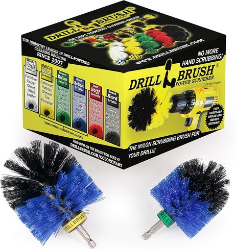 Power Scrubber Grill Brush - Rust Remover & Graffiti Remover for Concrete - Grill Cleaner Brush - No Metal Wire Brush for Drill Attachment - BBQ Cleaning Kit and Pellet Smoker Accessories - BBQ Brush in Saudi Arabia
