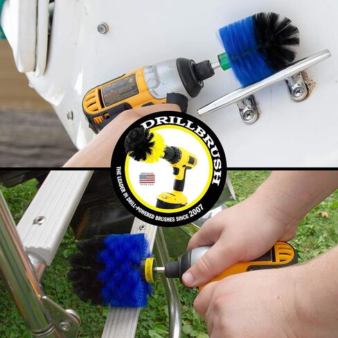 Power Scrubber Grill Brush - Rust Remover & Graffiti Remover for Concrete - Grill Cleaner Brush - No Metal Wire Brush for Drill Attachment - BBQ Cleaning Kit and Pellet Smoker Accessories - BBQ Brush in Saudi Arabia
