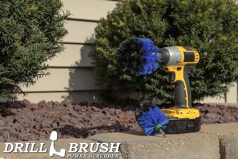 Power Scrubber Grill Brush - Rust Remover & Graffiti Remover for Concrete - Grill Cleaner Brush - No Metal Wire Brush for Drill Attachment - BBQ Cleaning Kit and Pellet Smoker Accessories - BBQ Brush in Saudi Arabia