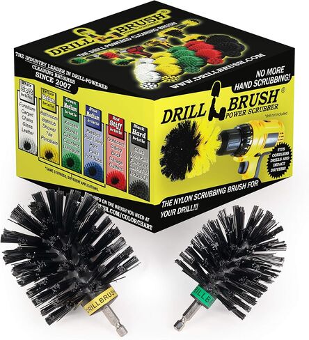 Power Scrubber Grill Brush - Rust Remover & Graffiti Remover for Concrete - Grill Cleaner Brush - No Metal Wire Brush for Drill Attachment - BBQ Cleaning Kit and Pellet Smoker Accessories - BBQ Brush in Saudi Arabia