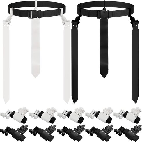 مجموعة أحزمة وأعلام كرة القدم من Hungdao مكونة من 12 لاعبًا وحزام كرة قدم قابل للتعديل للأطفال والمراهقين والكبار للتدريب الداخلي والخارجي (أسود، أبيض) in Kuwait