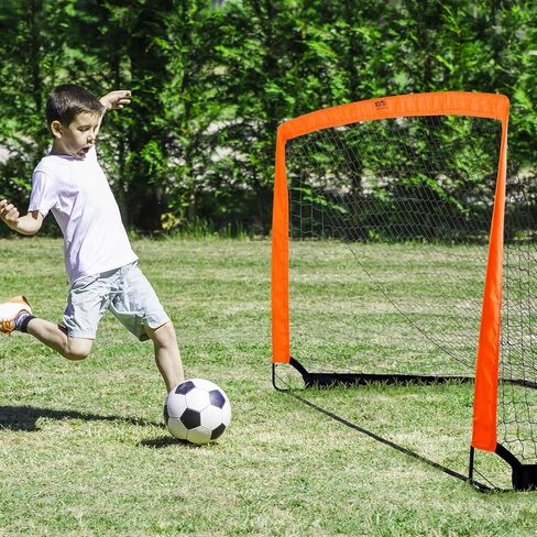 VEVOR Portable Soccer Goal, 6.5x3.25 ft Kids Backyard Soccer Net, Foldable Pop Up Practice Soccer Net, Mini Youth Training Soccer Goal Set, All-Weather Indoor Outdoor Soccer Goals with Carry Bag in Kuwait