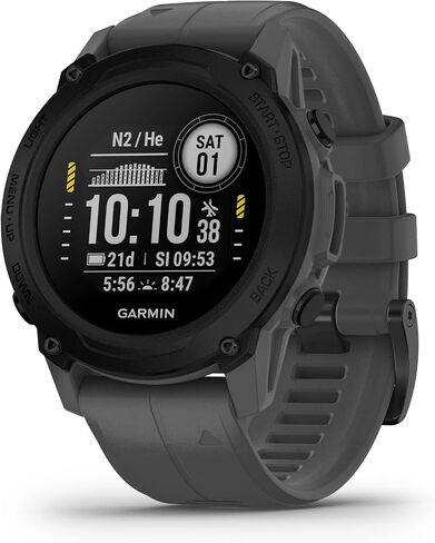 Garmin Descent™ G1 Solar، كمبيوتر غوص متين مزود بقدرات شحن بالطاقة الشمسية، أوضاع غوص متعددة، تتبع الأنشطة، أسود in Saudi Arabia