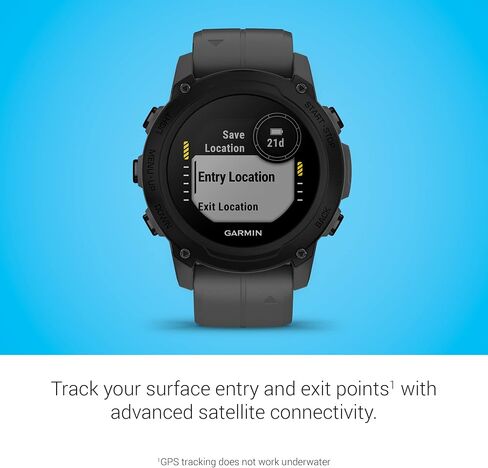 Garmin Descent™ G1 Solar، كمبيوتر غوص متين مزود بقدرات شحن بالطاقة الشمسية، أوضاع غوص متعددة، تتبع الأنشطة، أسود in Saudi Arabia