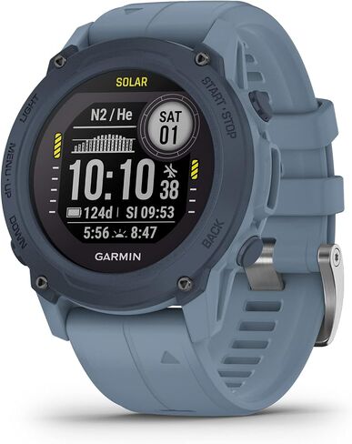 Garmin Descent™ G1 Solar، كمبيوتر غوص متين مزود بقدرات شحن بالطاقة الشمسية، أوضاع غوص متعددة، تتبع الأنشطة، أسود in Saudi Arabia