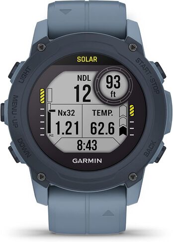 Garmin Descent™ G1 Solar، كمبيوتر غوص متين مزود بقدرات شحن بالطاقة الشمسية، أوضاع غوص متعددة، تتبع الأنشطة، أسود in Saudi Arabia