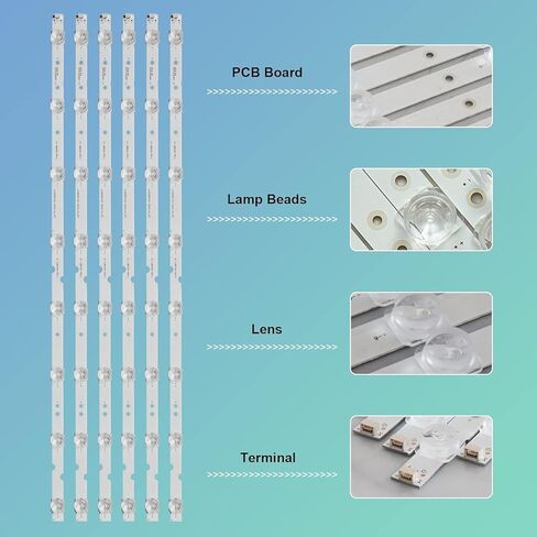 شرائط الإضاءة الخلفية LED البديلة من TCL لتلفزيون TCL مقاس 65 بوصة (مجموعة من 6) in Kuwait