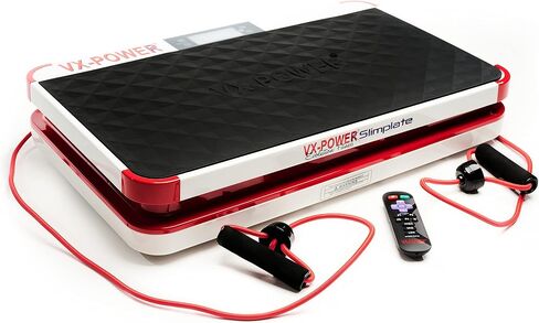 VX-Power Slimplate Digital - Vibration Plate Whole Body Oscillating Vibration Platform Exercise Machine w/ Resistance Bands for Home Cardio, Shaping, Toning & Fitness, Bluetooth Speakers in Saudi Arabia
