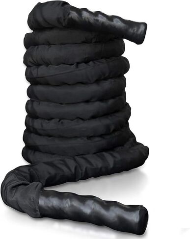 Battle Exercise Training Rope with Protective Cover Dacron,30ft/40ft/50ft Length Battle Rope Exercise Workout Strength Training Undulation in Kuwait