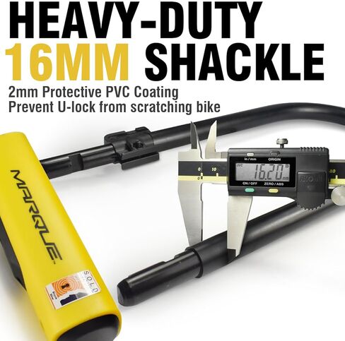 MARQUE Bike U Lock – Anti-Theft Heavy-Duty U Lock for Bicycles, 16mm Shackle with Mounting Bracket and 2 Keys, for Mountain Bike, Electric Bike, Folding Bike, Scooter (U Lock) in Saudi Arabia