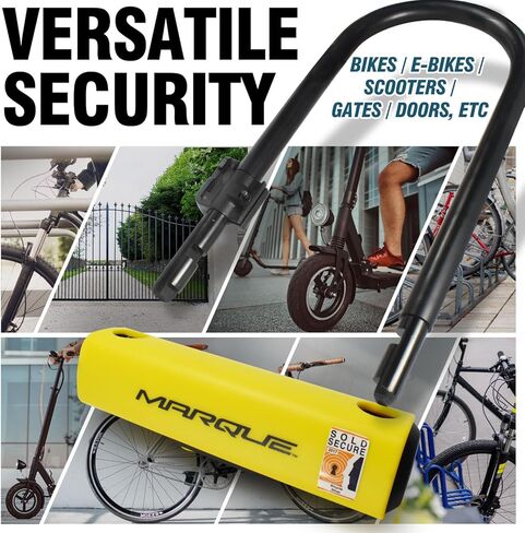 MARQUE Bike U Lock – Anti-Theft Heavy-Duty U Lock for Bicycles, 16mm Shackle with Mounting Bracket and 2 Keys, for Mountain Bike, Electric Bike, Folding Bike, Scooter (U Lock) in Saudi Arabia