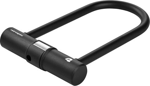 قفل الدراجة Retrospec Lookout U-Lock مع كابل أمان بطول 4 أقدام، قفل دراجة عالي التحمل مضاد للسرقة مع تكبل 14 مم، تصميم مقاوم للدوران وآمن in Kuwait