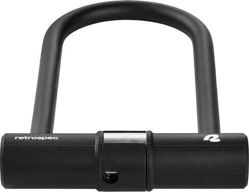 قفل الدراجة Retrospec Lookout U-Lock مع كابل أمان بطول 4 أقدام، قفل دراجة عالي التحمل مضاد للسرقة مع تكبل 14 مم، تصميم مقاوم للدوران وآمن in Kuwait
